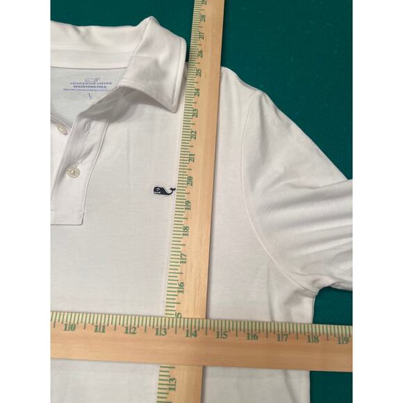 Vineyard vine, white
long sleeve polo, size large - Picture 5 of 5